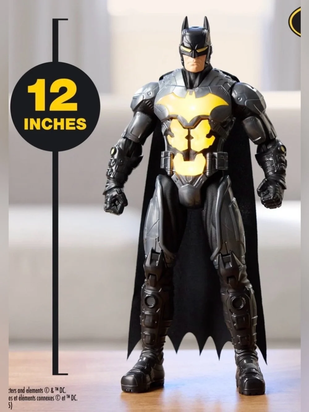 Spin Master DC Batman Night Flare Action Figure 12 in Light Up Sounds Age 4+